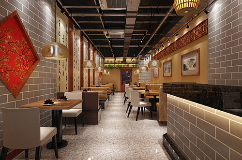 江北传统中式餐厅餐馆装修设计效果图