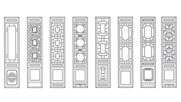 江北喜迎门中式花格CAD设计图样式大全