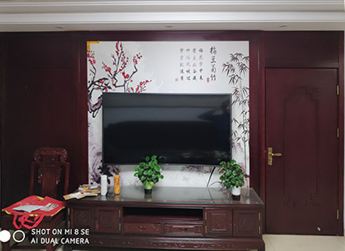 江北中式家庭装修电视柜效果展示