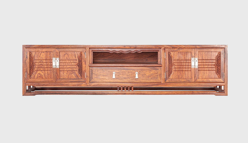 江北刺猬紫檀电视柜低柜现代中式全实木电视柜客厅高低柜