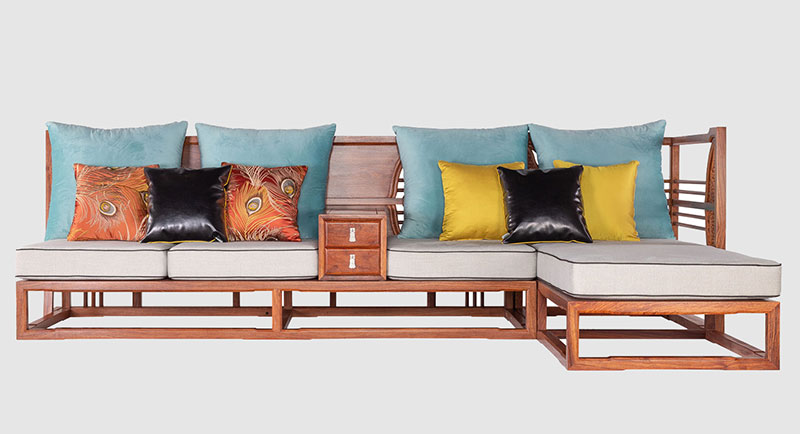 江北中式家居装修实木沙发组合家具效果图